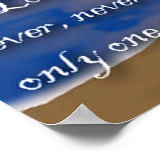 Voetafdrukken in het zand gedicht poster (Hoek)