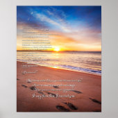 Voetafdrukken in het zand gedicht poster (Voorkant)