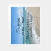 Voetafdrukken in het zand-Inspirerend Christelijk Fleece Deken (Voorkant)