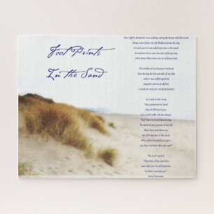 voetafdrukken in het zand legpuzzel