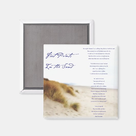 voetafdrukken in het zand magneet (Voorkant / Achterkant)