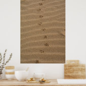 Voetafdrukken in het zand poster (Keuken)