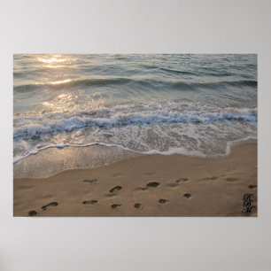 Voetafdrukken in het Zand Poster