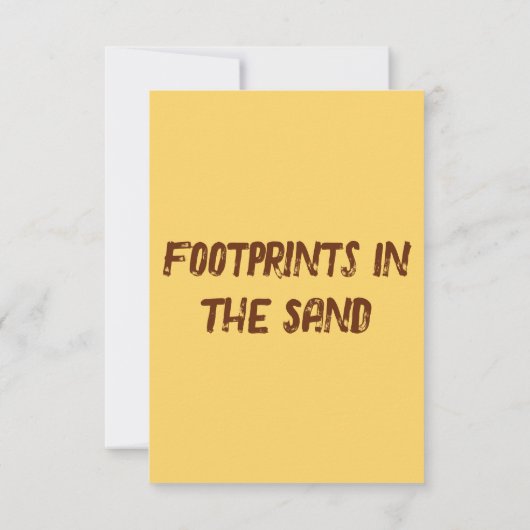 Voetafdrukken in het Zandgebed Pic Groet Kaart (Achterkant)
