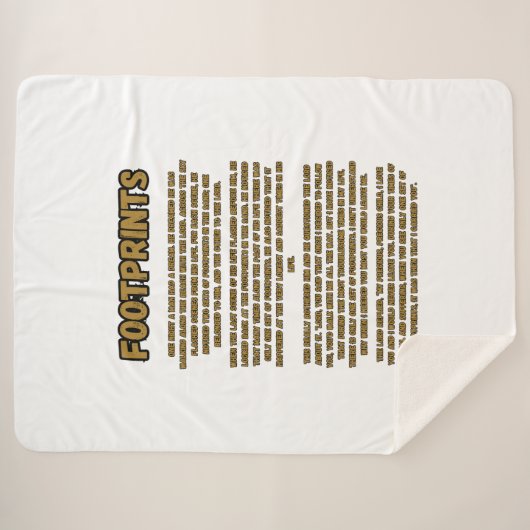 Voetafdrukken in het zandgebed sherpa deken (Voorkant (horizontaal))