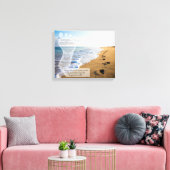 Voetafdrukken in het Zandgedicht 14x11 Canvas Afdruk (Insitu (Woonkamer))