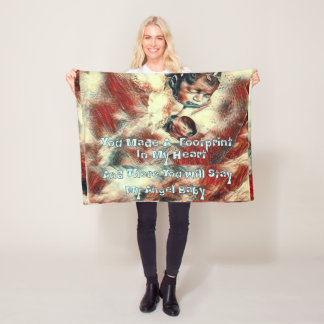 Voetafdrukken in mijn hartelietje fleece deken