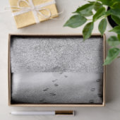 Voetafdrukken in sneeuwweefselpapier tissuepapier (Geschenk)