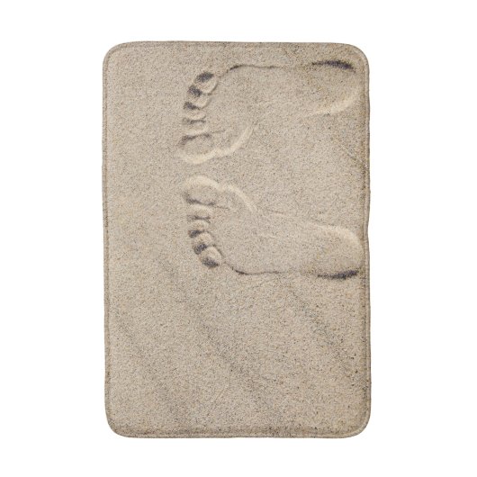 voetafdrukken in zand badmat (Voorkant Verticaal)