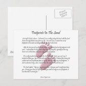 voetafdrukken in zand briefkaart (Voorkant / Achterkant)