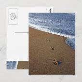 Voetafdrukken in zand briefkaart (Voorkant / Achterkant)