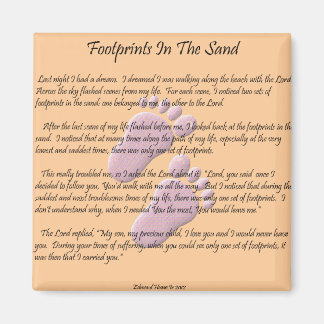 voetafdrukken in zand magneet