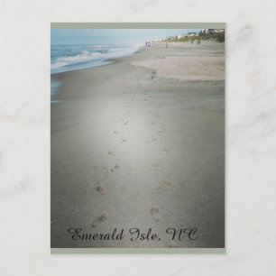 Voetafdrukken langs het Briefkaart aan de rand van