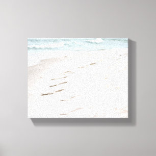 Voetafdrukken op de Beach Sand 8x10 Canvas Afdruk