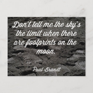Voetafdrukken op de maan Quote Briefkaart