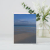 Voetafdrukken op het strand briefkaart (Staand voorkant)