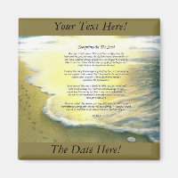 Voetafdrukken op het zand-2-inch vierkant magneet