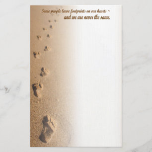 voetafdrukken op ons hart briefpapier
