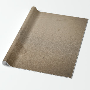 Voetafdrukken op zand cadeaupapier