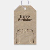 Voetafdrukken op zondag cadeaulabel (Voorkant)