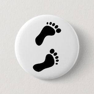 Voetafdrukken Ronde Button 5,7 Cm