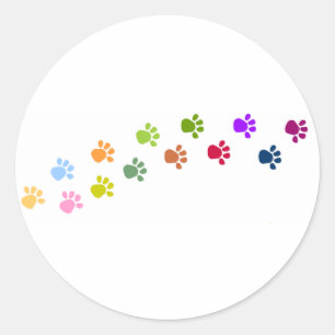 Voetafdrukken Ronde Sticker