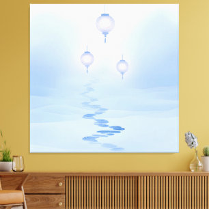 Voetafdrukken Zen Garden Journey Canvas Afdruk