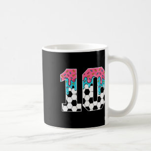Voetbal 10 Jaar Oude Ijs Drip Jeugd 10e Verjaardag Koffiemok