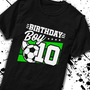 Voetbal - 10-jarige jongen - 10e verjaardag t-shirt