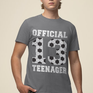 Voetbal 13e Verjaardag Officiële Tiener voor 13 ja T-shirt