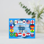 Voetbal 16-elftal Briefkaart Wereldbeker voetbal (Staand voorkant)