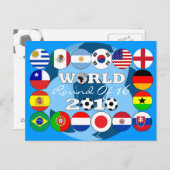 Voetbal 16-elftal Briefkaart Wereldbeker voetbal (Voorkant / Achterkant)