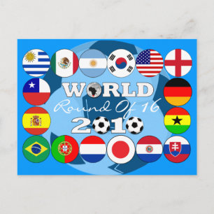 Voetbal 16-elftal Briefkaart Wereldbeker voetbal