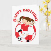 Voetbal 1 en Ball Red en White Kaart (Gele Bloem)