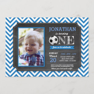 Voetbal 1e verjaardag Foto van de Voetbal van de V Kaart