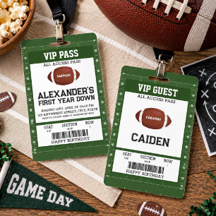 Voetbal 1e verjaardagsfeest VIP-pas gast Badge