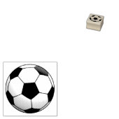 Voetbal 1x1 	rubberstempel (Gestempeld)