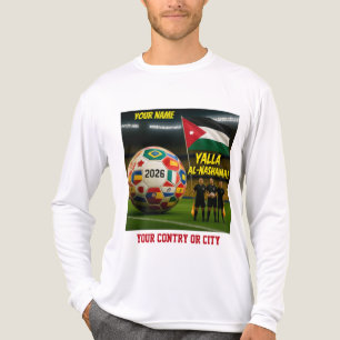 Voetbal 2026 futbol Jordanië Aangepaste Naam land Tri-Blend Shirt