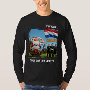 Voetbal 2026 futbol Nederland Aangepaste naam coun T-shirt