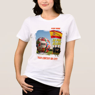 Voetbal 2026 futbol SPANJE Aangepaste Naam land S Tri-Blend Shirt