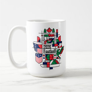 Voetbal 2026 Verenigde Staten, Canada, Mexico Foot Koffiemok
