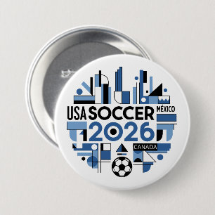 Voetbal 2026 VS, Canada, Mexico Ronde Button 7,6 Cm