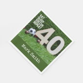 Voetbal 40e verjaardagsfeest servet (Hoek)