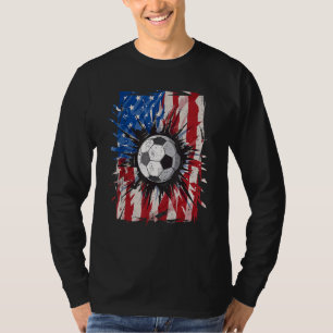 Voetbal 4 juli Mannen VS Amerikaanse vlag B T-shirt