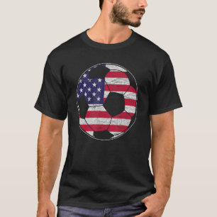 Voetbal 4 van juli Mannen USA American Flag B T-shirt