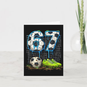 Voetbal 67 zes zeven grappig gen alpha meme drip  kaart