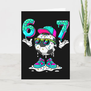 Voetbal 67 Zes Zeven Grappige Gen Alpha Meme Drip Kaart
