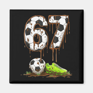 Voetbal 67 Zes Zeven Meme Jongens Tieners Kinderen Magneet