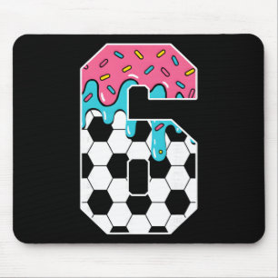 Voetbal 6 Jaar Oud Ijs Drip Jeugd 6e Verjaardag Muismat