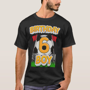 Voetbal 6 jaar oude voetballer 6th Birth T-shirt